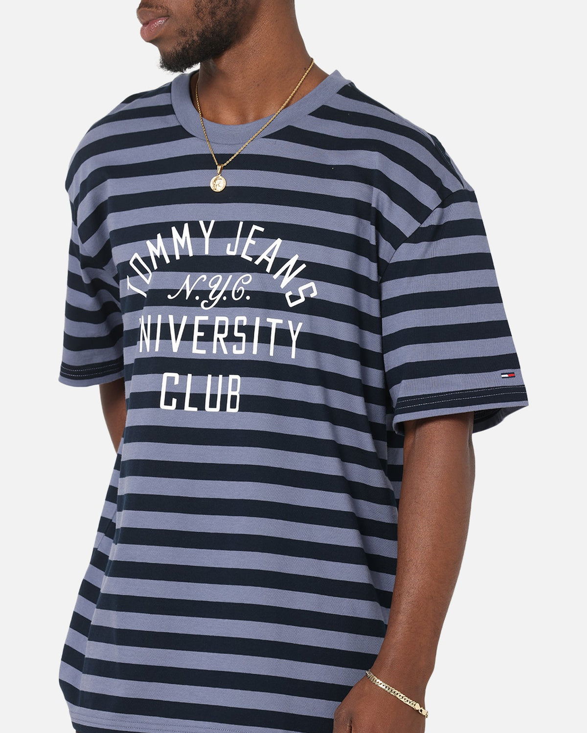 Tommy Jeans Relax Stripe Graphic T-Shirt Dark Night Navy