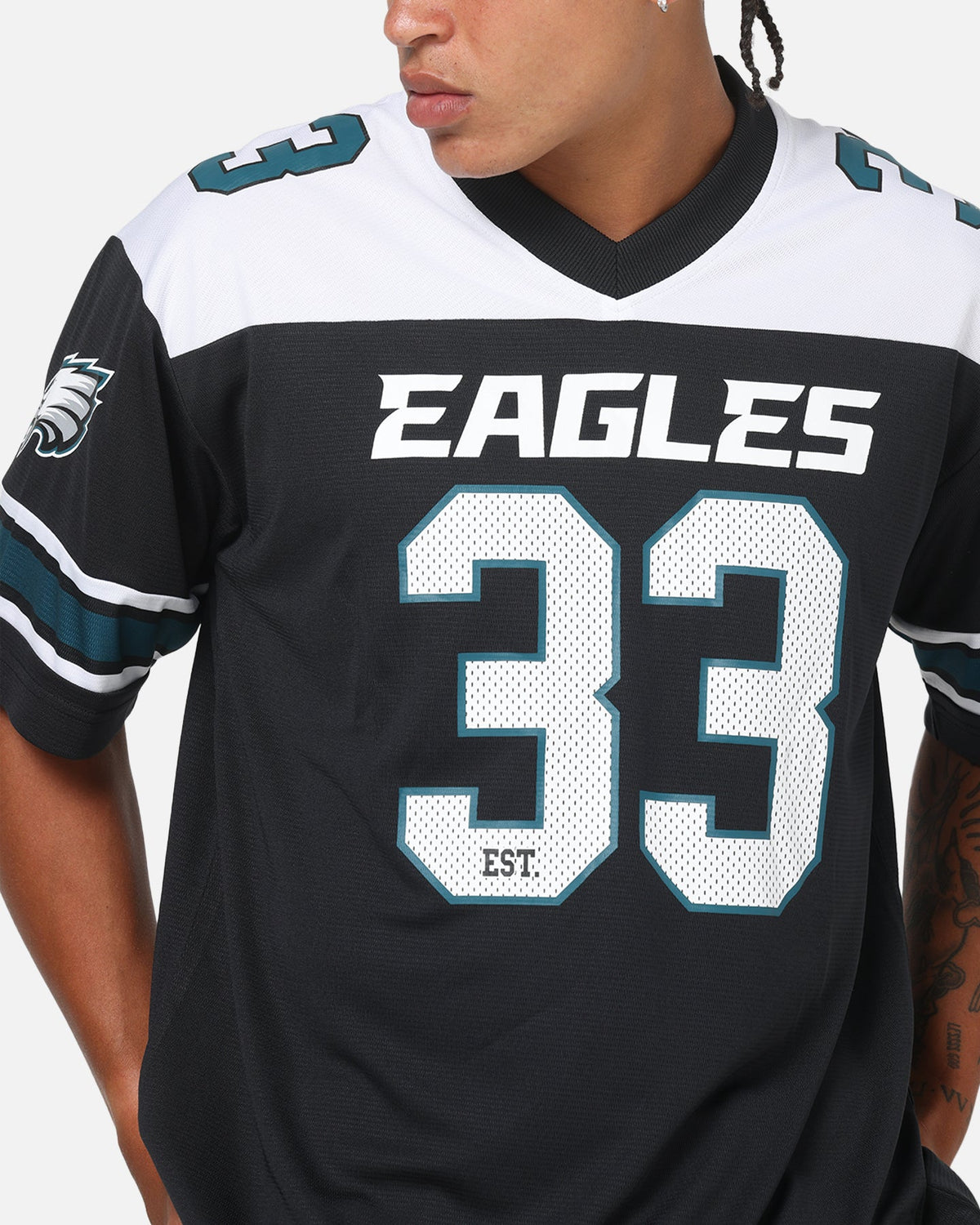 Majestic Athletic Philadelphia Eagles Glenver Mesh Oversized T-Shirt Black