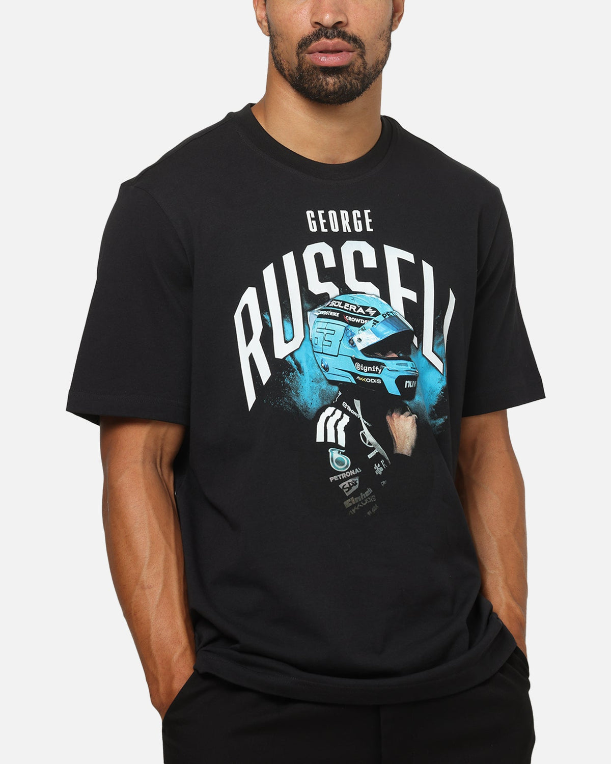 Adidas X Mercedes - AMG Petronas Formula 1 Team George Russell Graphic T-Shirt Black