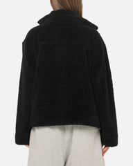 Nike Women's Sportswear Essential High-Pile Fleece Jacket Black/Sail