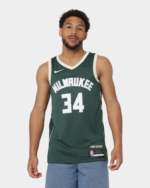 Nike Giannis Antetokounmpo Milwaukee Bucks #34 Icon Edition 2022/23 Nike Dri-FIT NBA Swingman Jersey Fir
