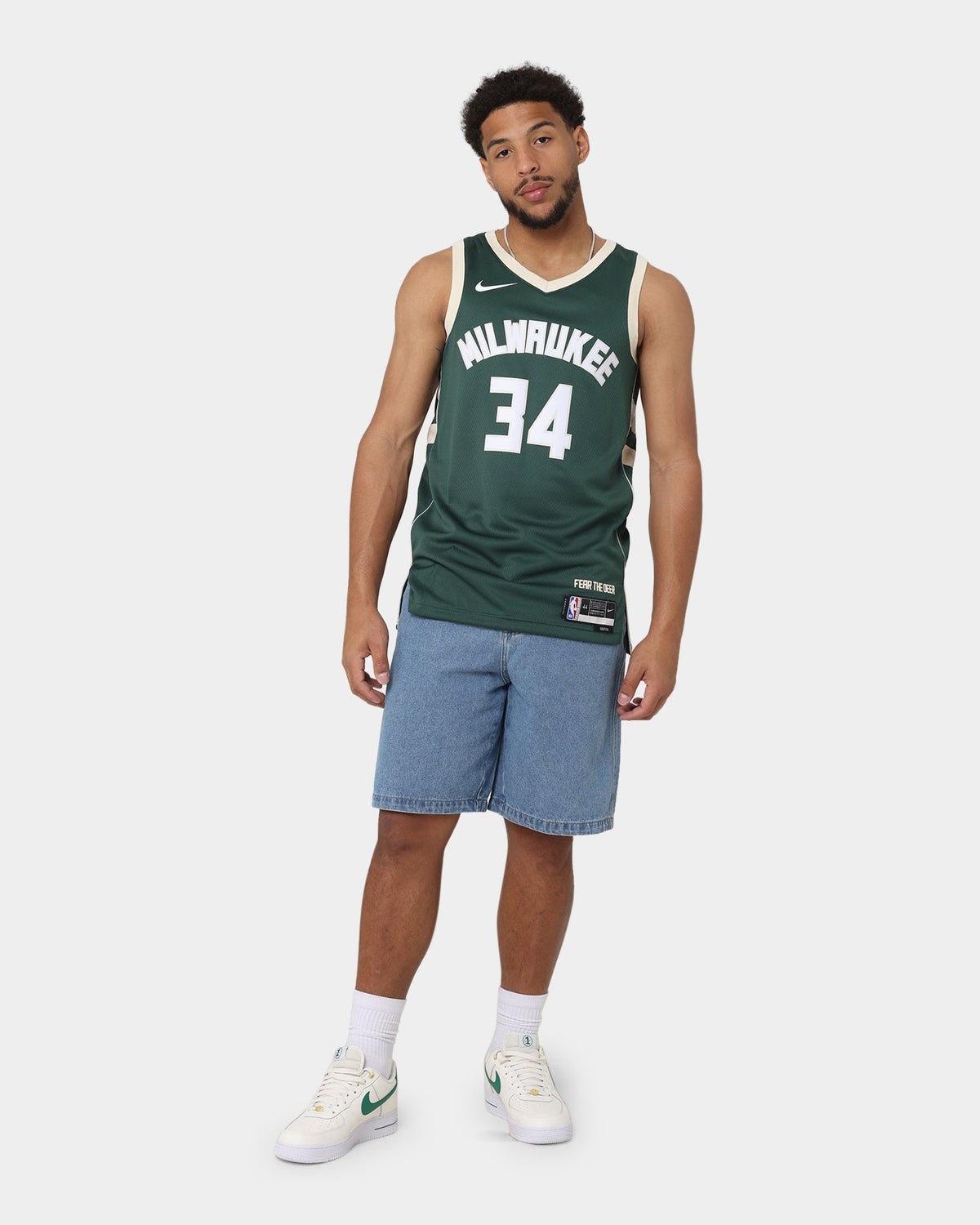 Nike Giannis Antetokounmpo Milwaukee Bucks #34 Icon Edition 2022/23 Nike Dri-FIT NBA Swingman Jersey Fir