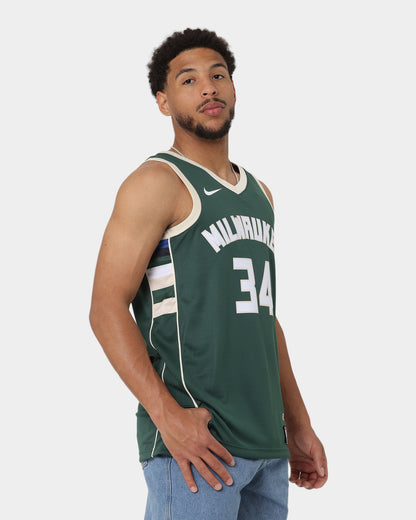 Nike Giannis Antetokounmpo Milwaukee Bucks #34 Icon Edition 2022/23 Nike Dri-FIT NBA Swingman Jersey Fir