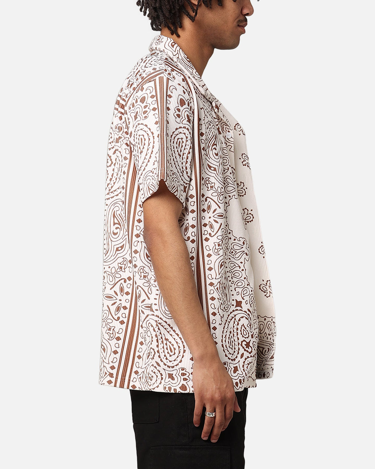 XXIII Paisley Nights Button Up Shirt Cream/Brown