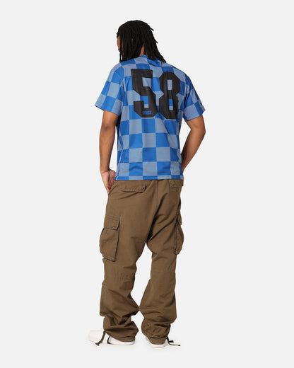 Majestic Athletic Los Angeles Dodgers Team Line Checkered Jersey White/Royal