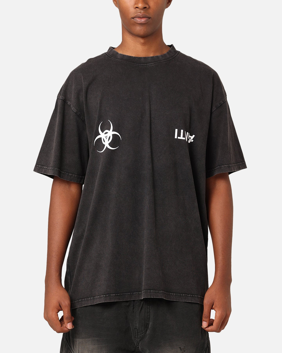 The Anti Order Anti Nuclear T-Shirt Black Acid Wash