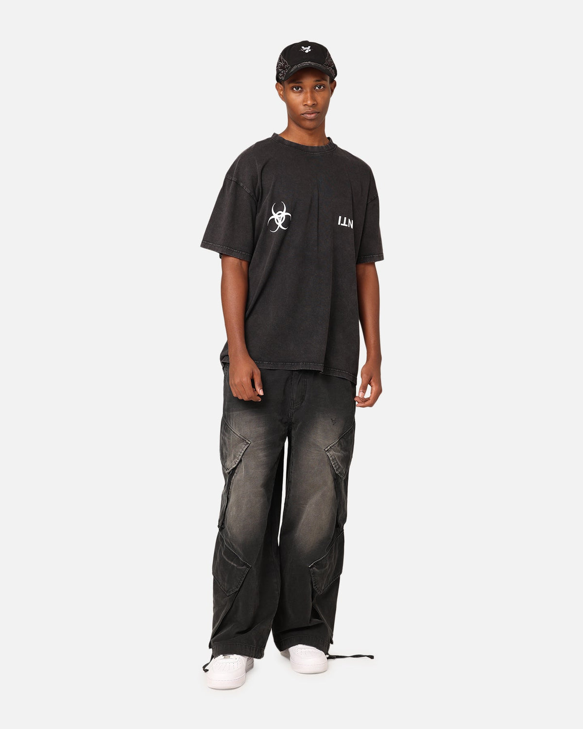 The Anti Order Anti Nuclear T-Shirt Black Acid Wash