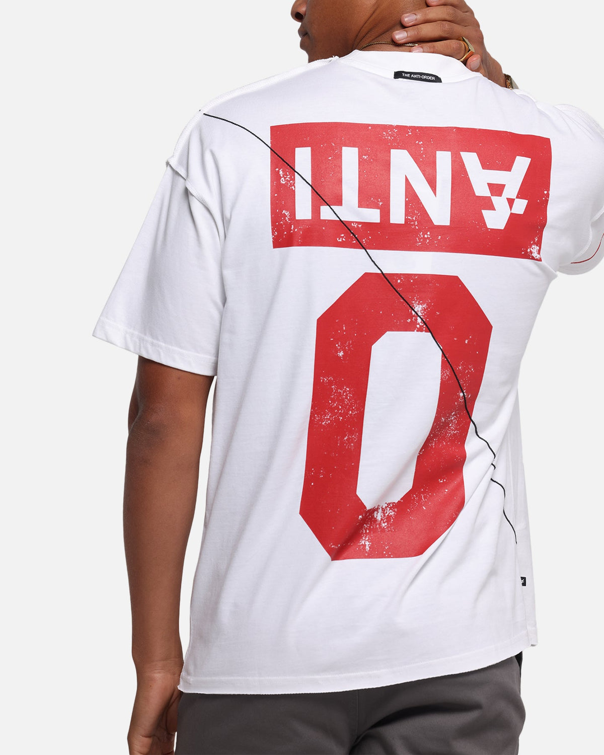 The Anti Order Azero Non Seam Oversized T-Shirt White/Red