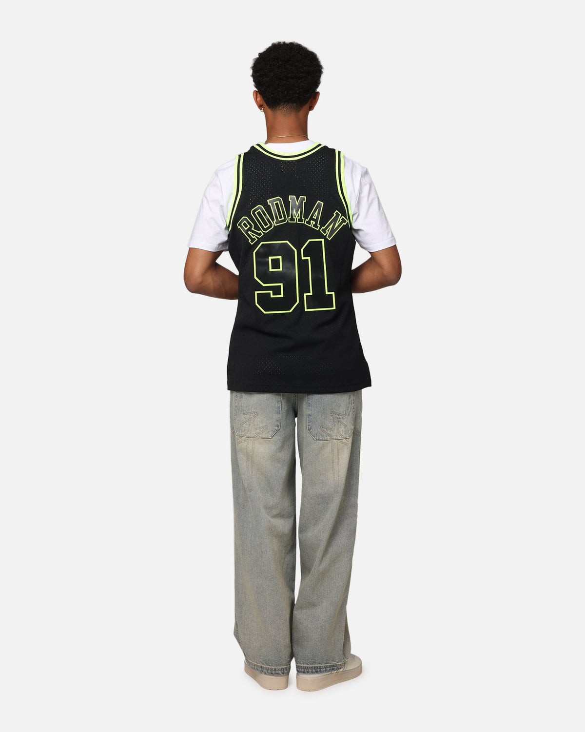Mitchell & Ness Chicago Bulls Dennis Rodman 'Volt' 1995 Swing Jersey Black/Yellow