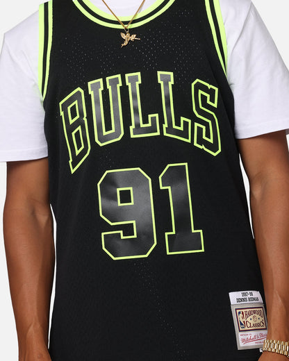 Mitchell & Ness Chicago Bulls Dennis Rodman 'Volt' 1995 Swing Jersey Black/Yellow