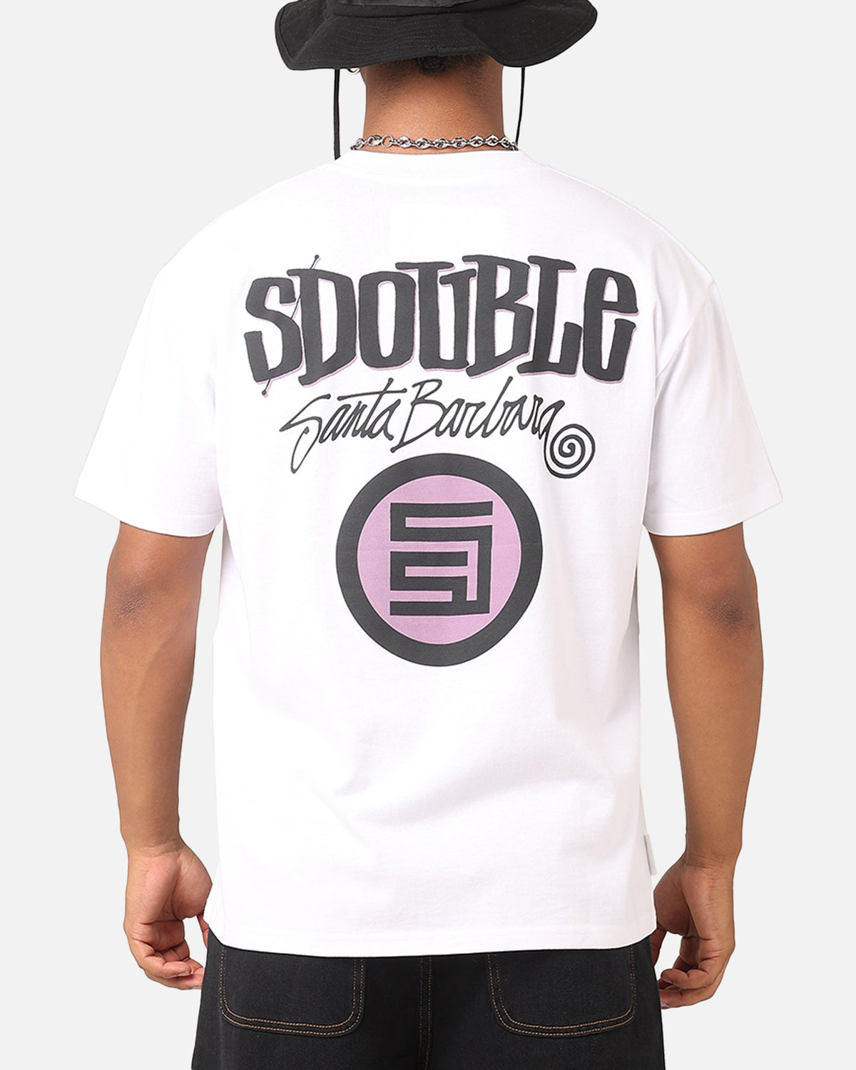 S Double Combo Platter T-Shirt Washed White