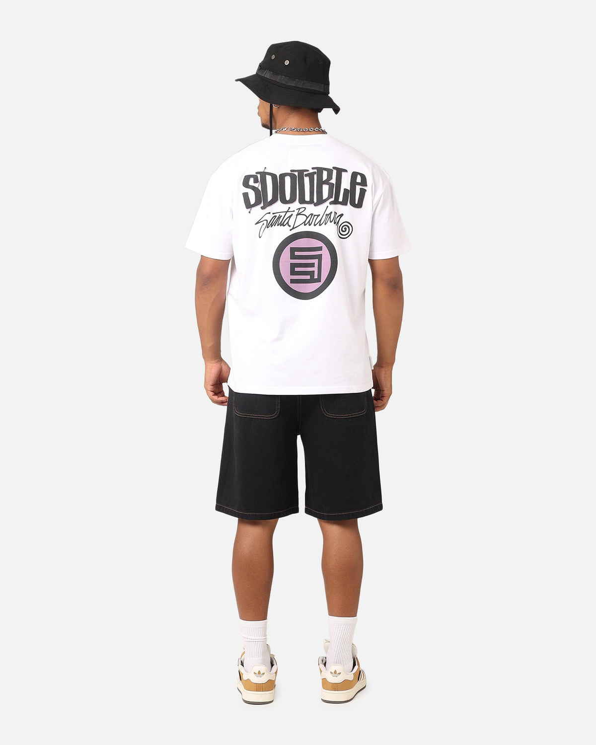 S Double Combo Platter T-Shirt Washed White