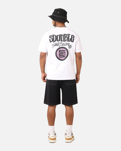 S Double Combo Platter T-Shirt Washed White