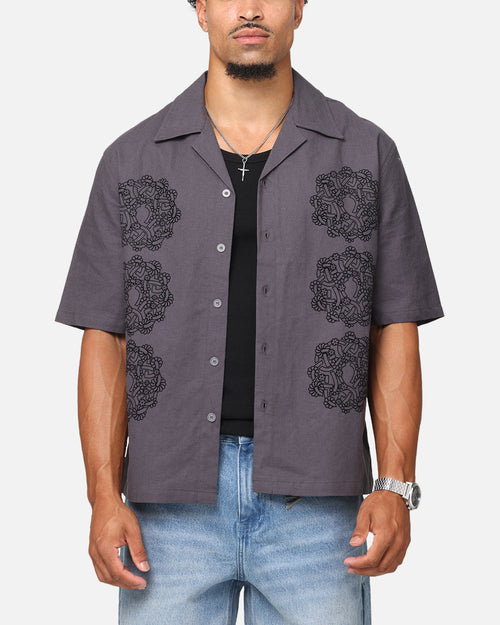 Saint Morta Gardenia Button Up Shirt Black Shadow