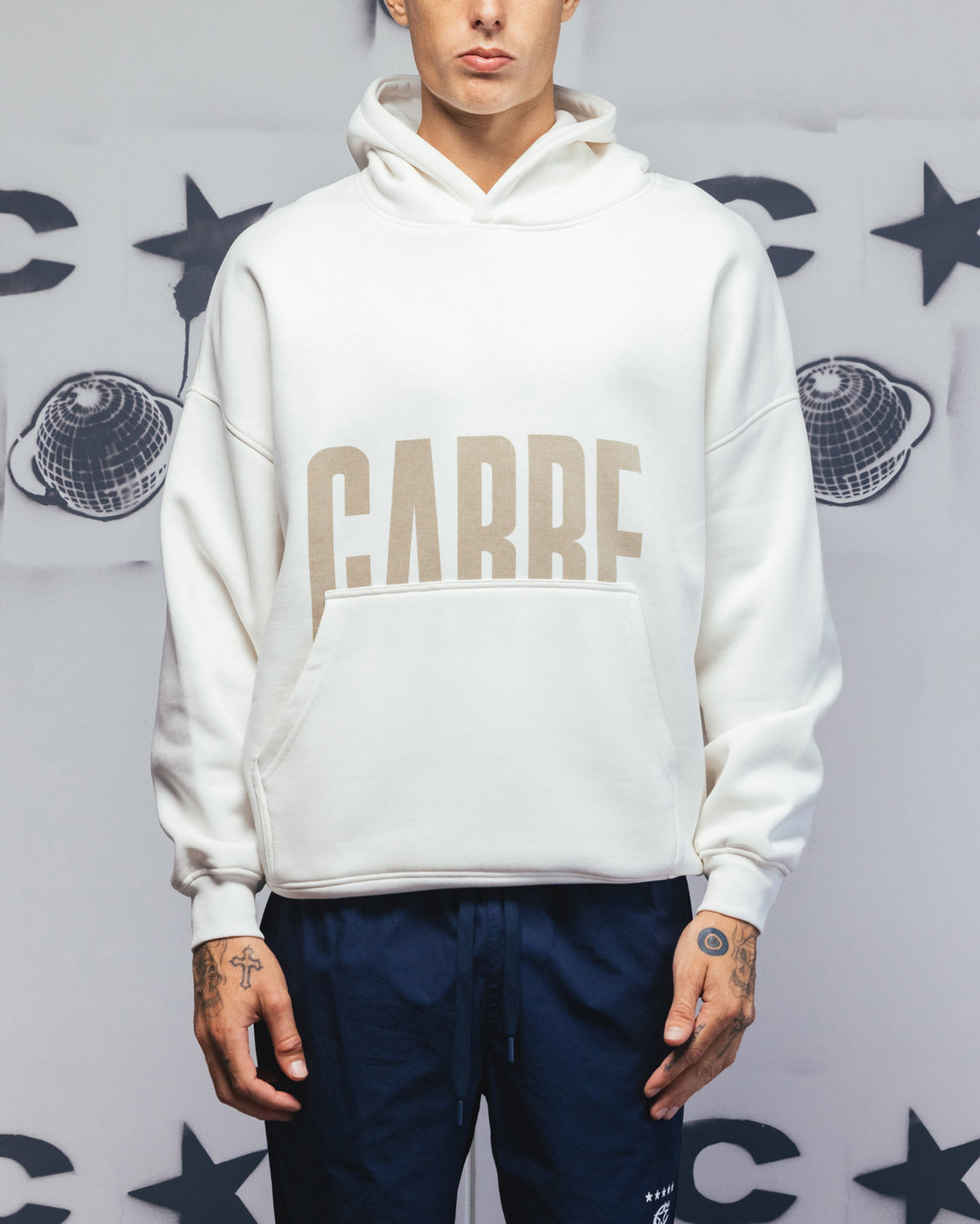 Carre Premium Essentials Hoodie Cream