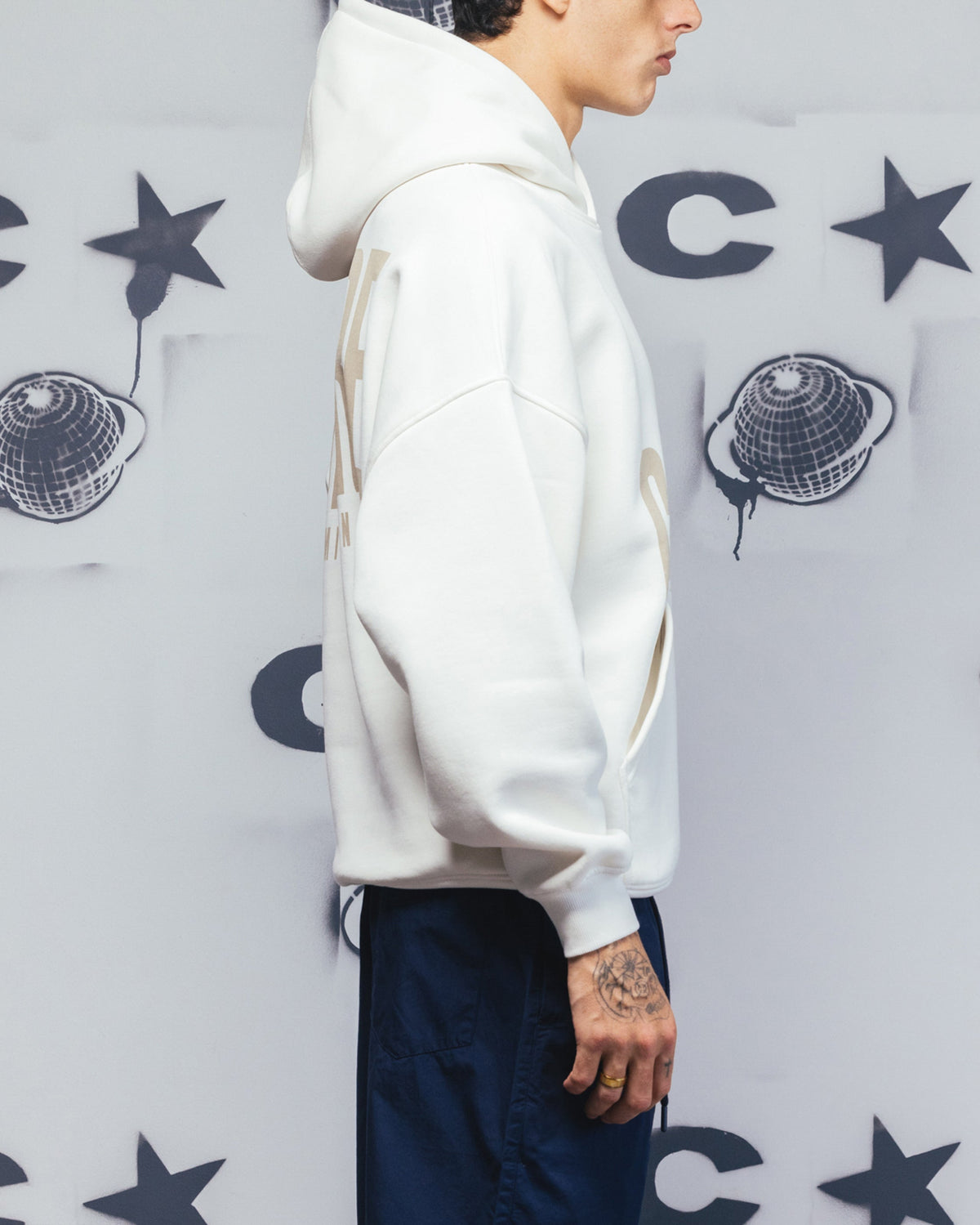 Carre Premium Essentials Hoodie Cream