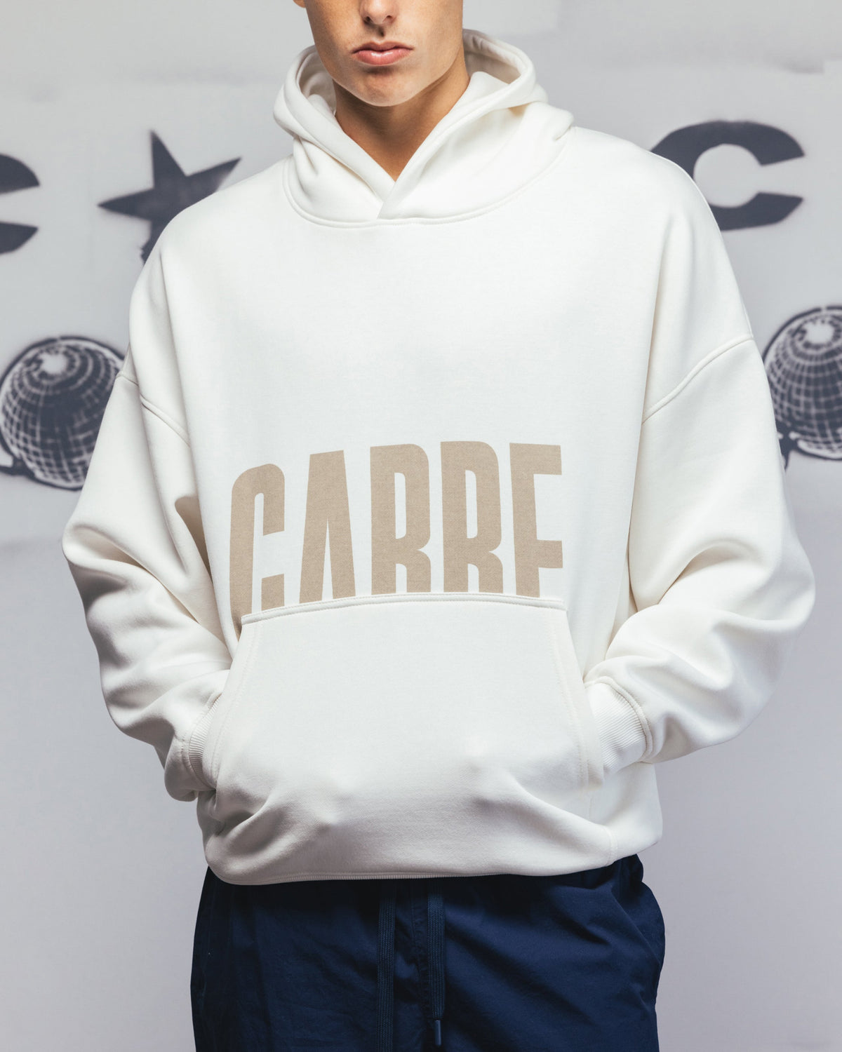 Carre Premium Essentials Hoodie Cream