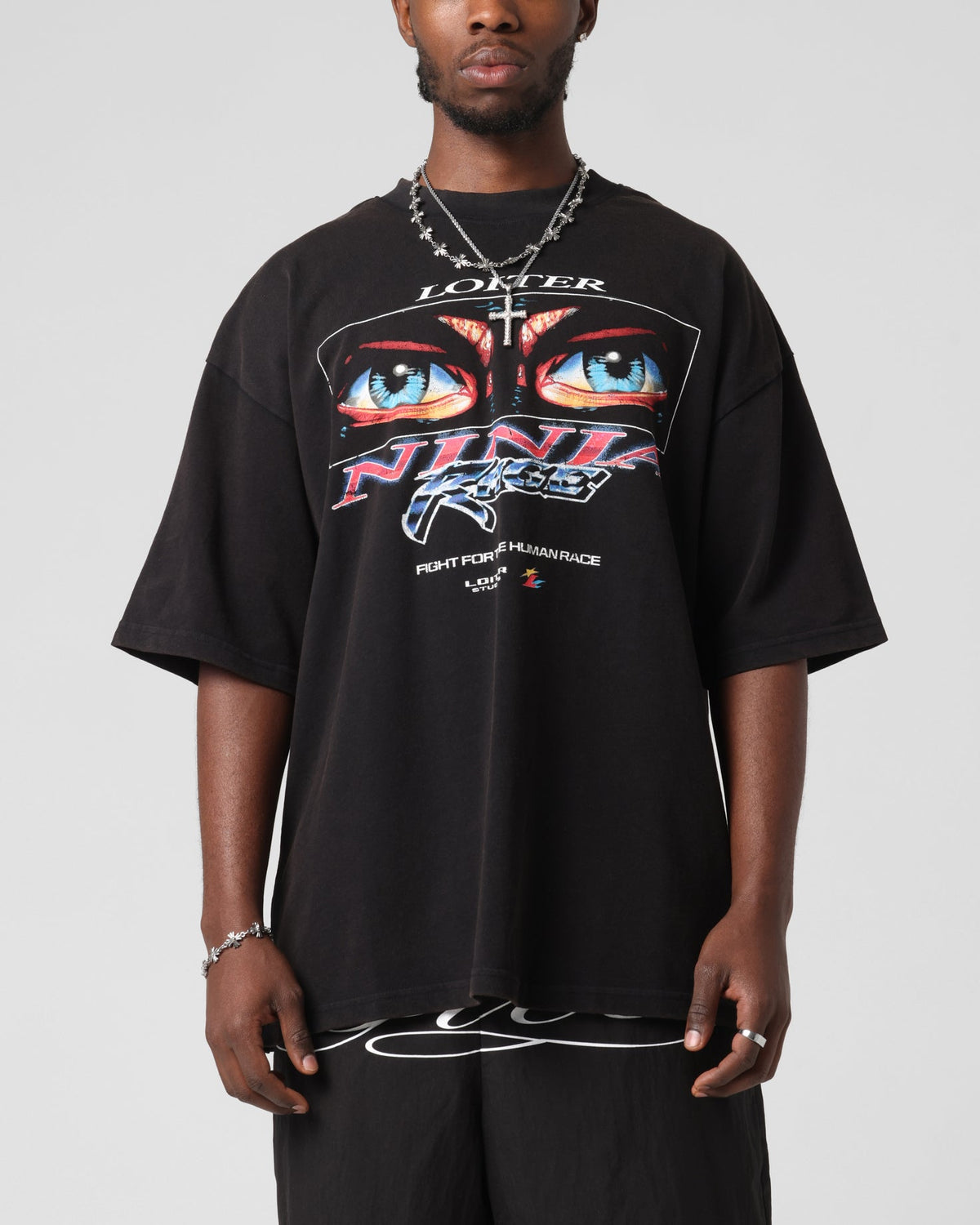 Loiter Ninja Vintage T-Shirt Vintage Black