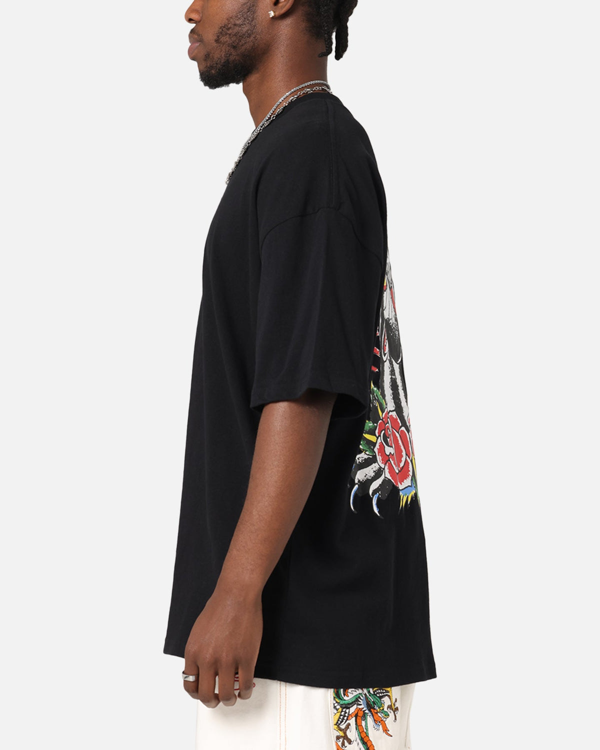 Ed Hardy Panther Ray T-Shirt Black