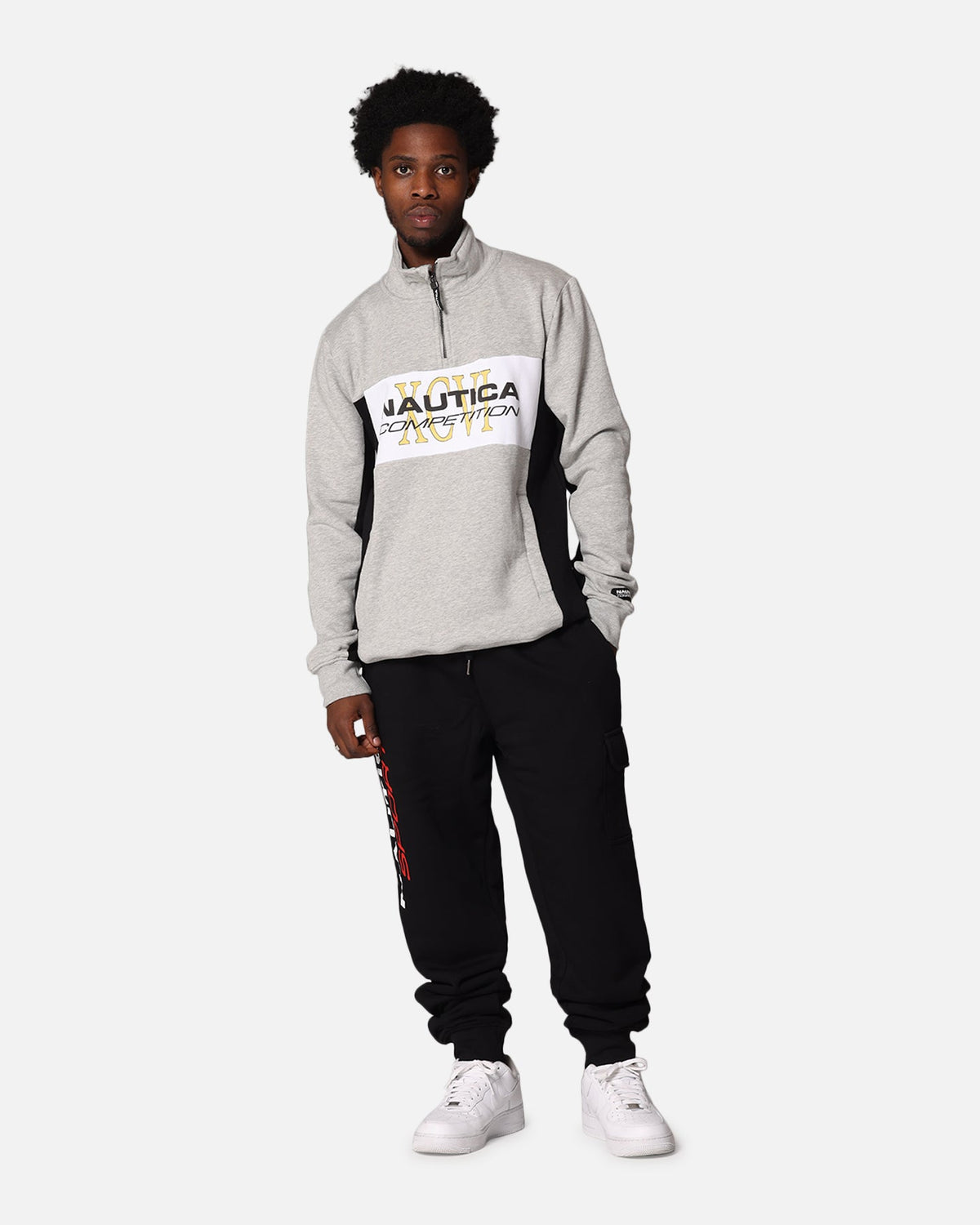 Nautica Mallard 1/4 Zip-Up Top Grey Marle