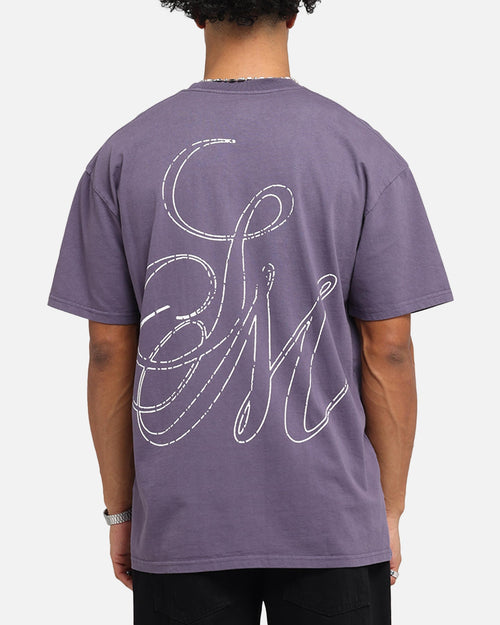 Saint Morta Cursive Boxy T-Shirt Purple