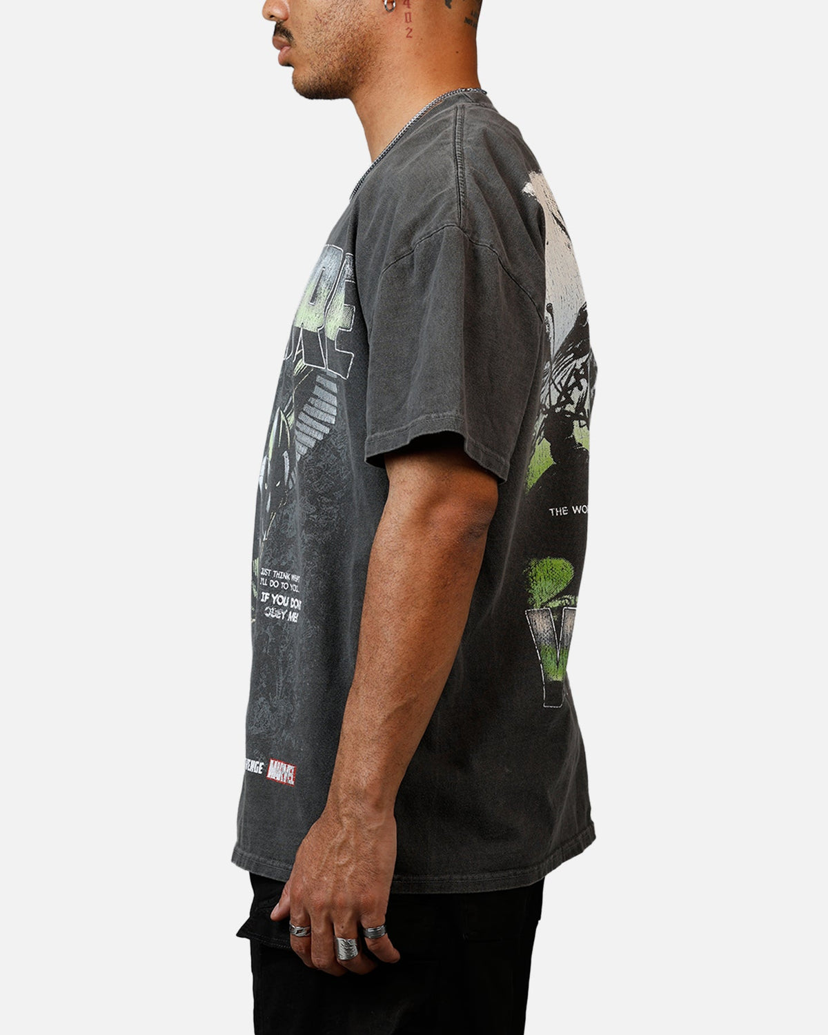 Goat Crew Marvel Villians Vulture Heavy T-Shirt Black Wash