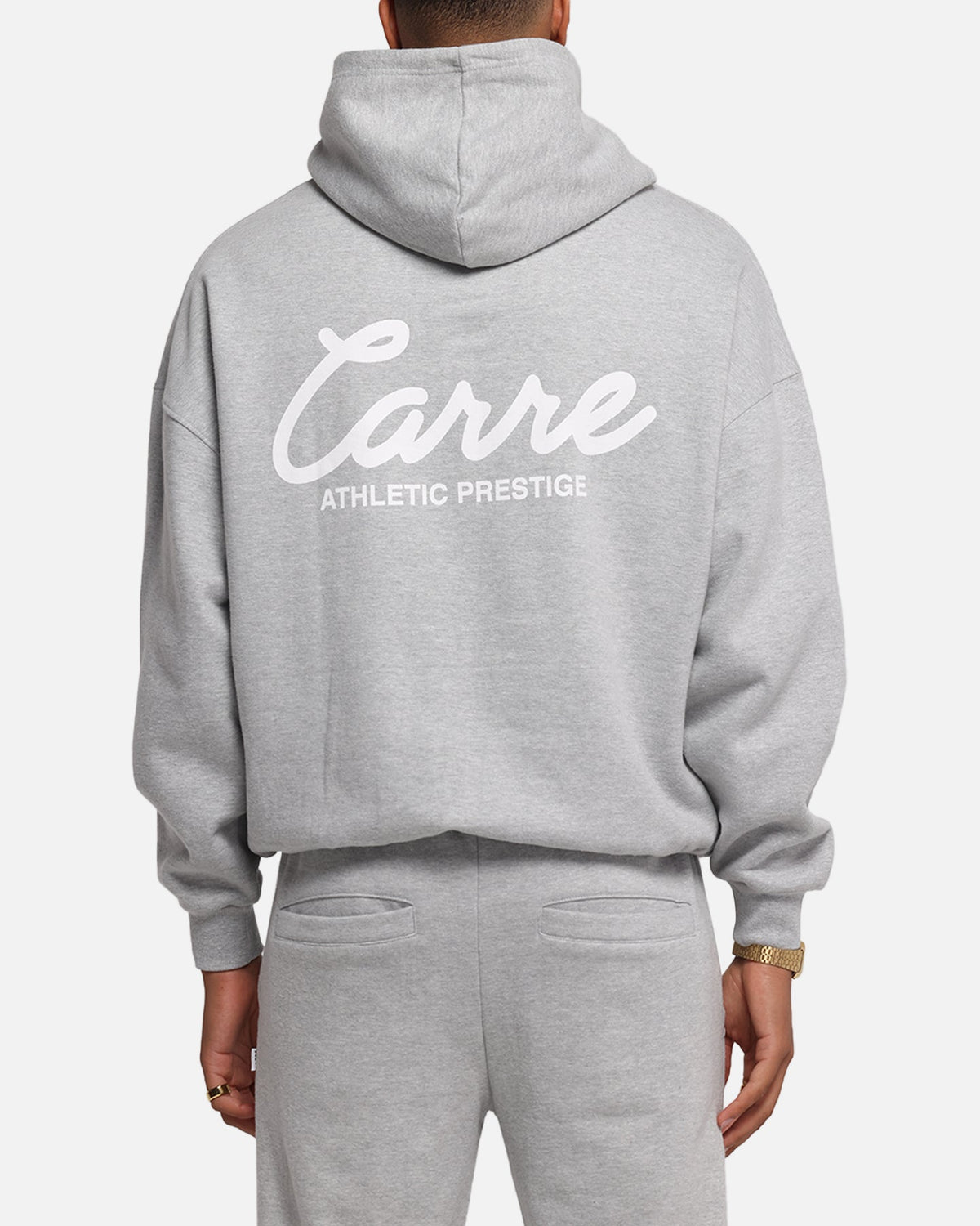 Carre Prestige Script Hoodie Grey Marle