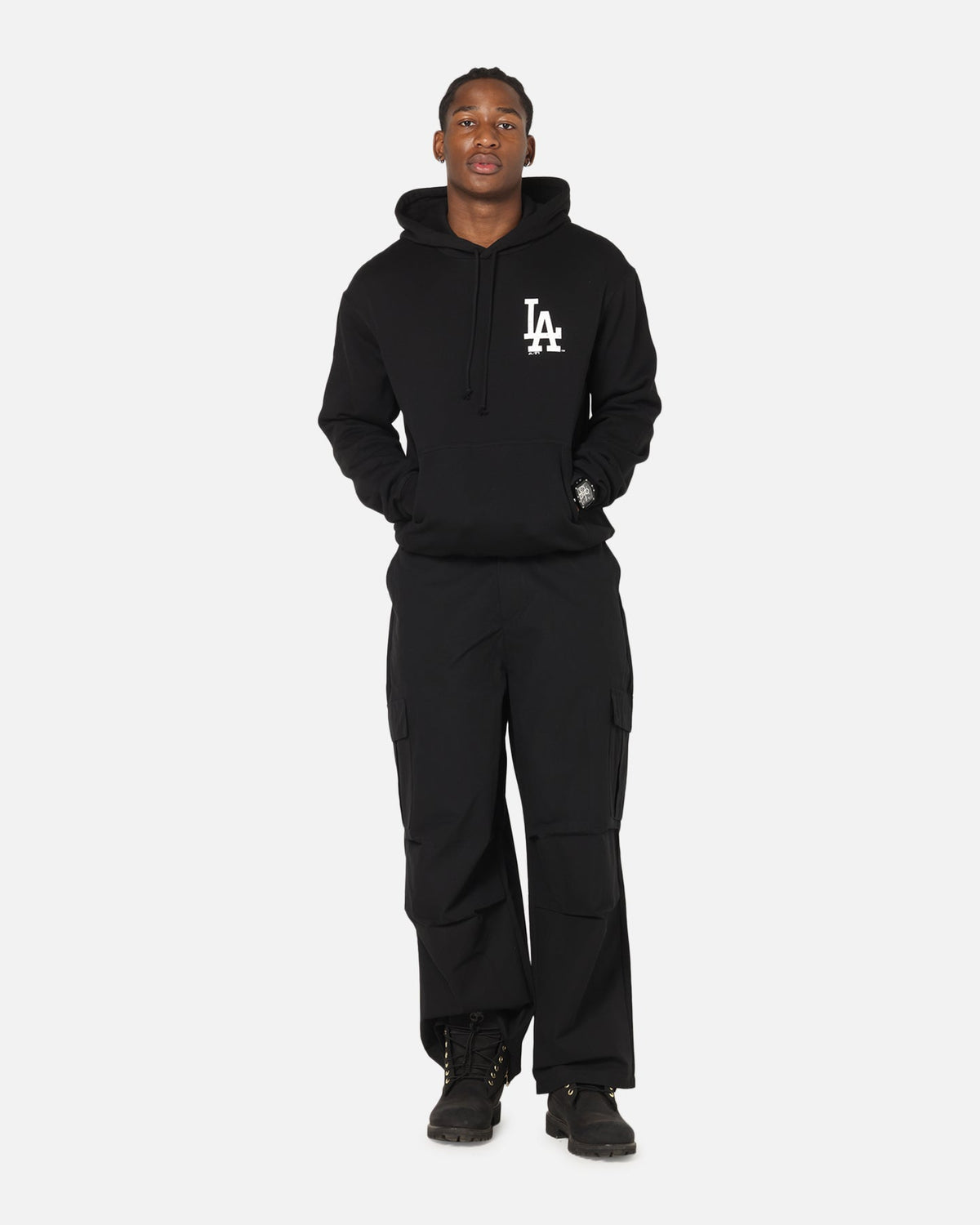 Majestic Athletic Los Angeles Dodgers Champs Serial Mono Hoodie Black