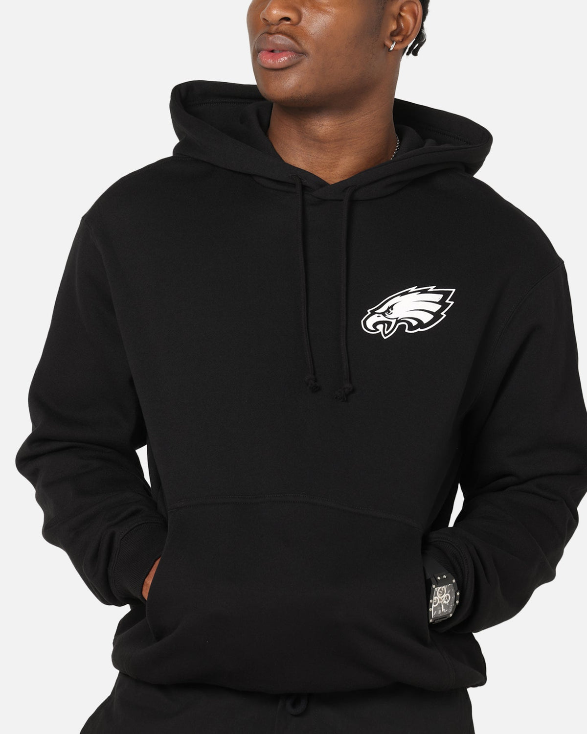 Majestic Athletic Philadelphia Eagles Champs Serial Mono Hoodie Black