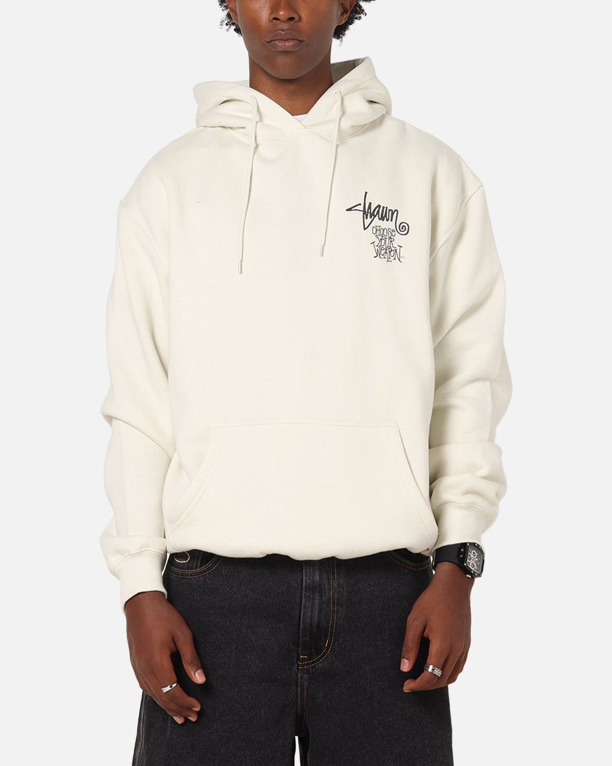 S Double Choose Your Weapon Hoodie Washed White