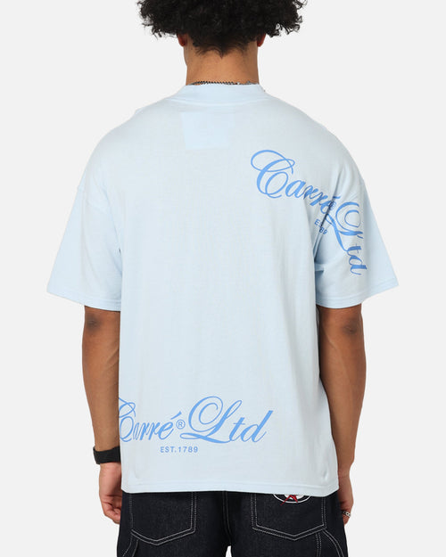 Carre Side Script Oversized T-Shirt Baby Blue