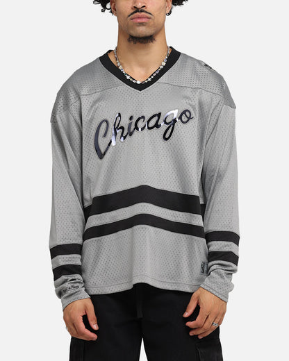 Mitchell & Ness Chicago Bulls Chrome Jersey Gunmetal Grey