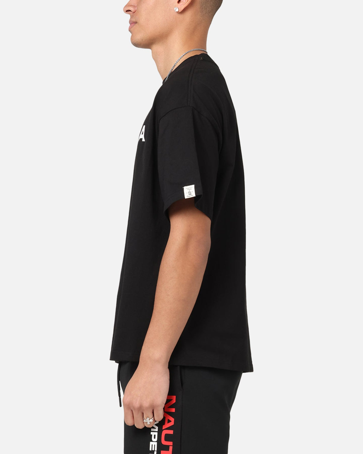 Nautica Letter Logo T-Shirt Black