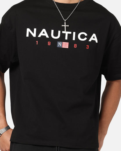 Nautica Letter Logo T-Shirt Black