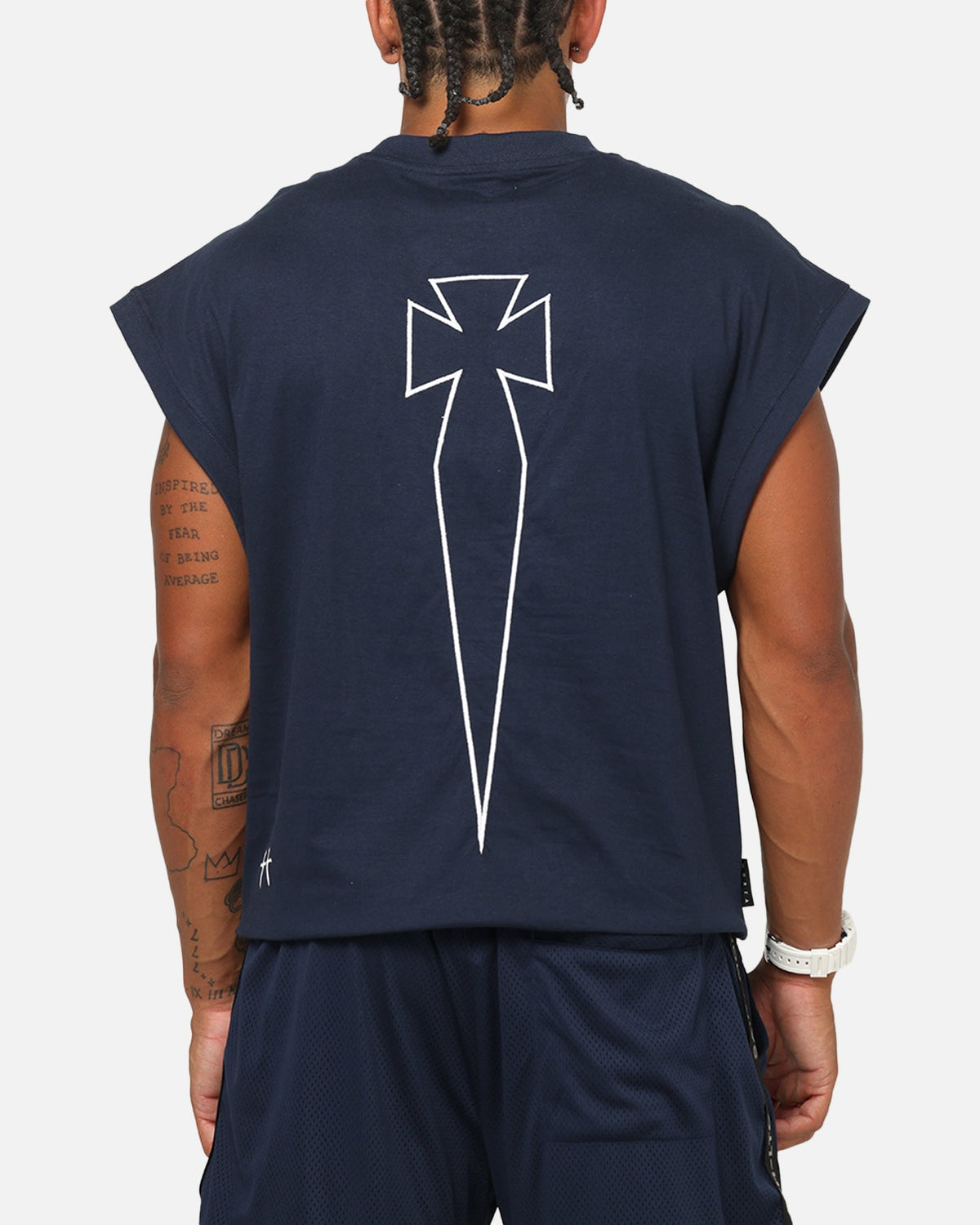 Saint Morta Athletc Cut Off Sweat T-Shirt Dark Royal
