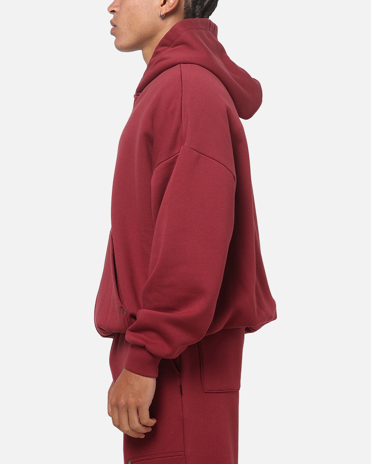 Carre Rivet Hoodie Burgundy