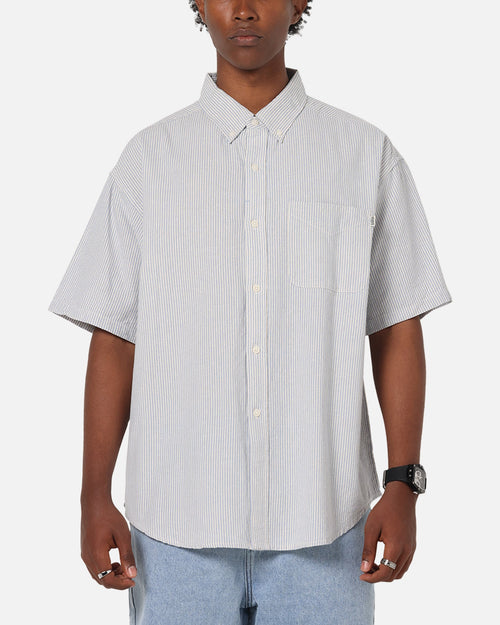 S Double Stripe Button UP Shirt Striped