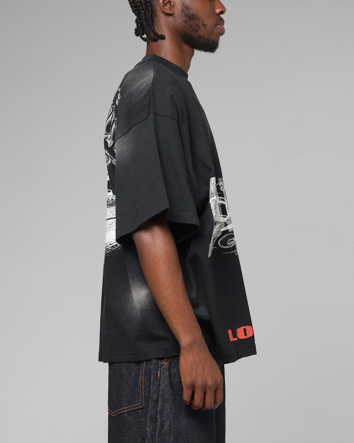 Loiter Lowrider Vintage T-Shirt Washed Black