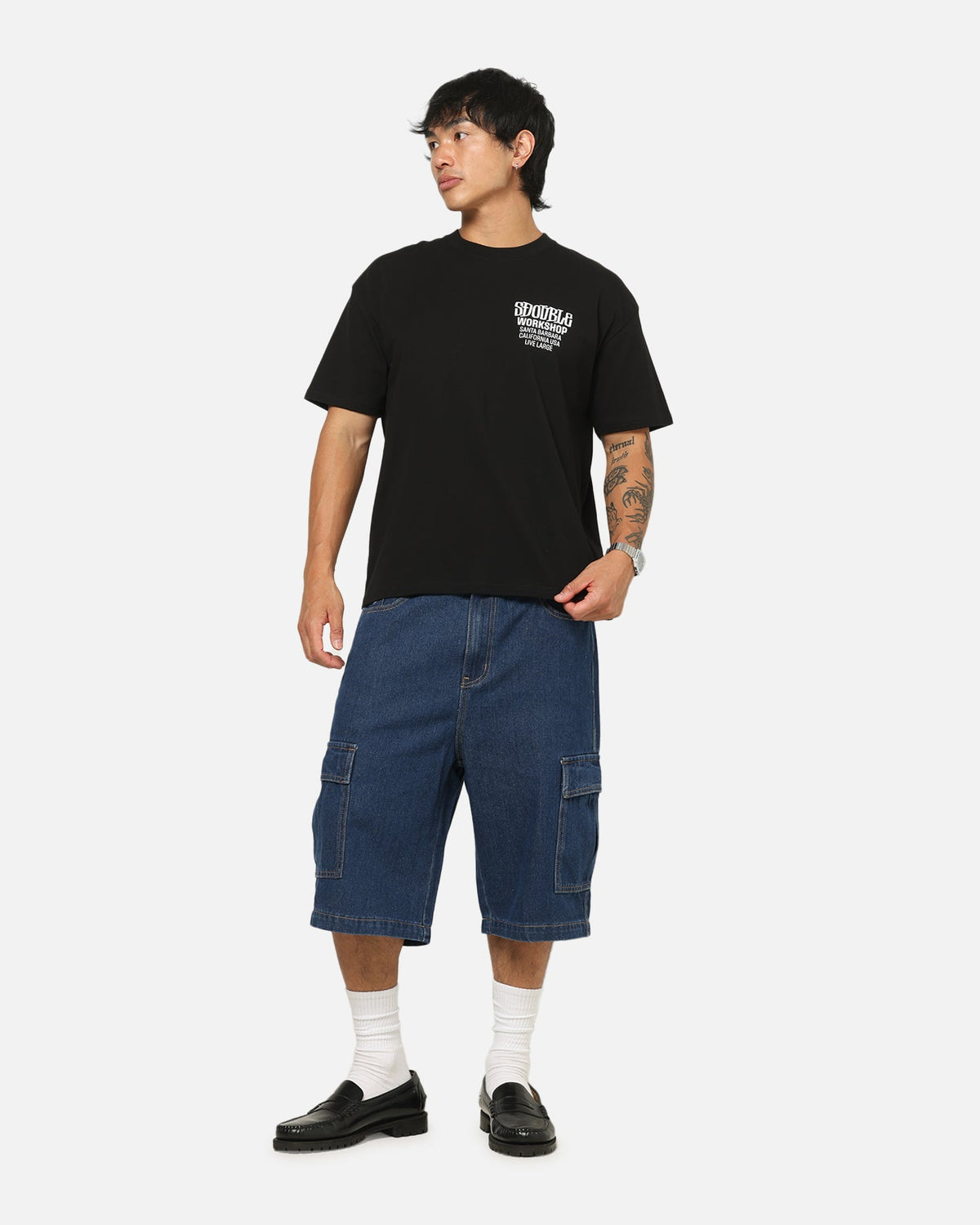 S Double Workshop T-Shirt Black