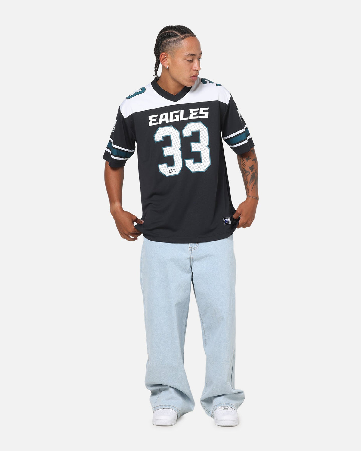 Majestic Athletic Philadelphia Eagles Glenver Mesh Oversized T-Shirt Black