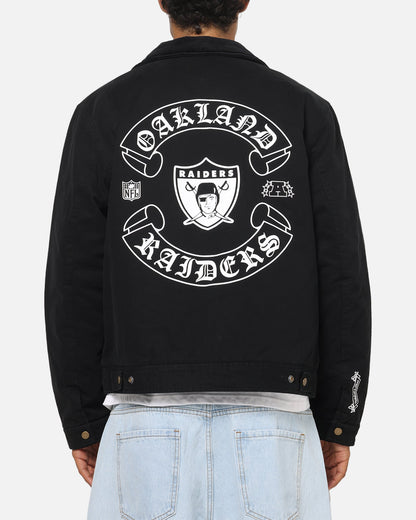 Mitchell & Ness Las Vegas Raiders Workwear Jacket Washed Black