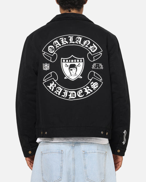Mitchell & Ness Las Vegas Raiders Workwear Jacket Washed Black