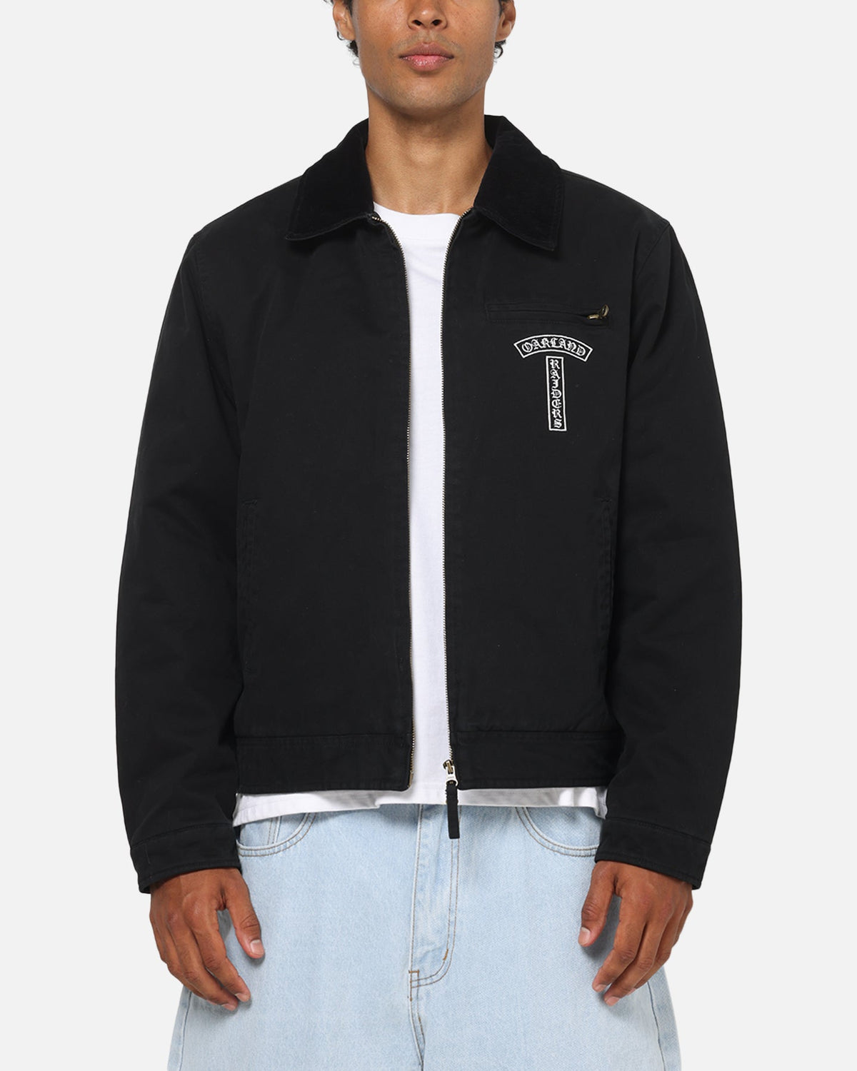 Mitchell & Ness Las Vegas Raiders Workwear Jacket Washed Black