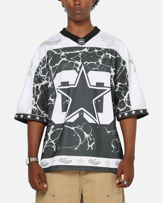 Vouseti V-Neck Football Jersey Black