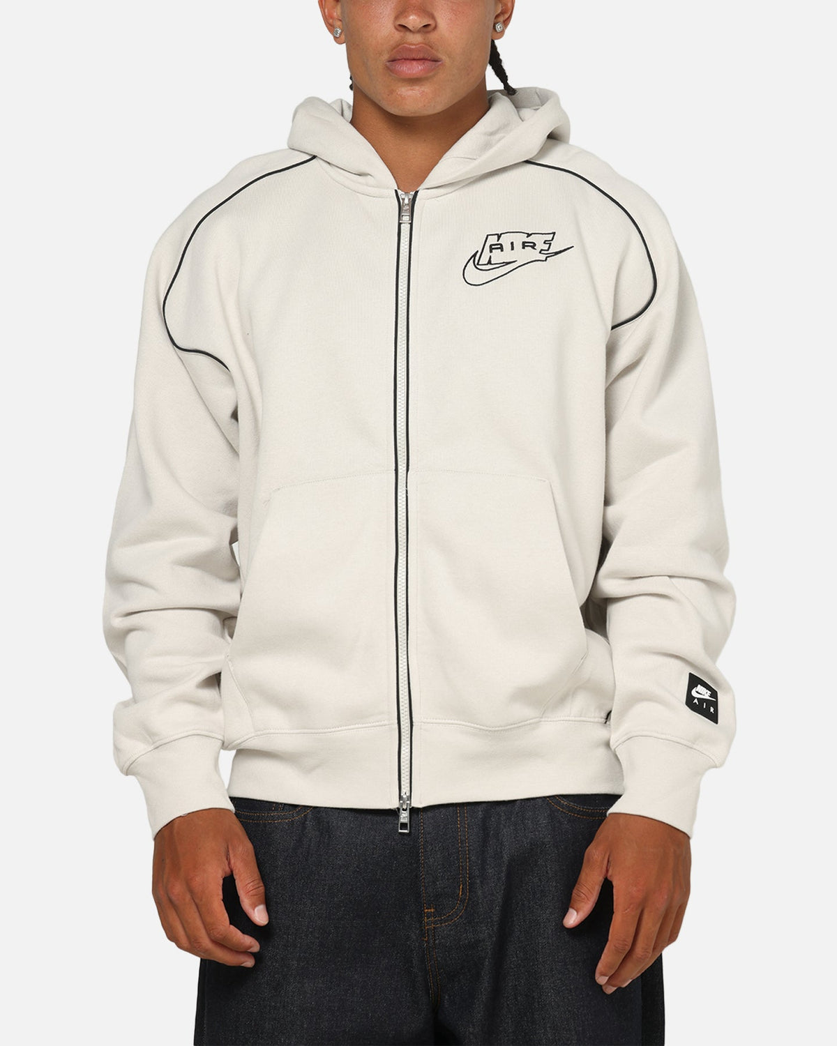Nike Air Full-Zip Fleece Hoodie Light Bone/Black