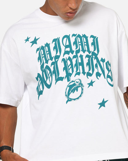 Mitchell & Ness Miami Dolphins Stars & Text Boxy T-Shirt White