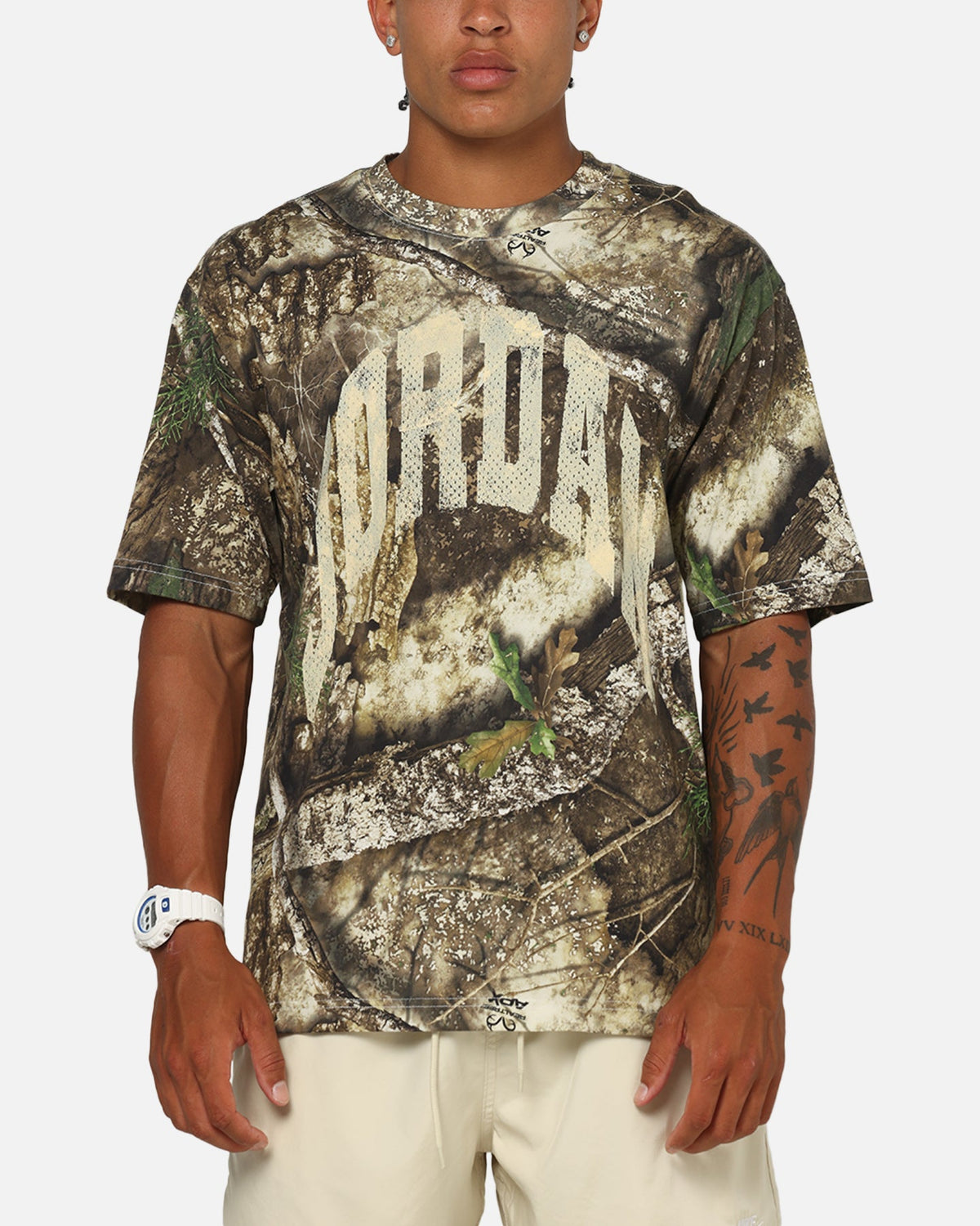 Jordan Brooklyn Real Tree All Over Print Crewneck T-Shirt Sail/Sail