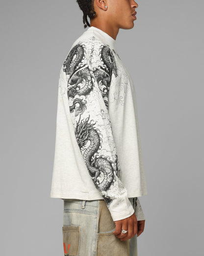 Loiter Dragon Tattoo Long Sleeve T-Shirt White