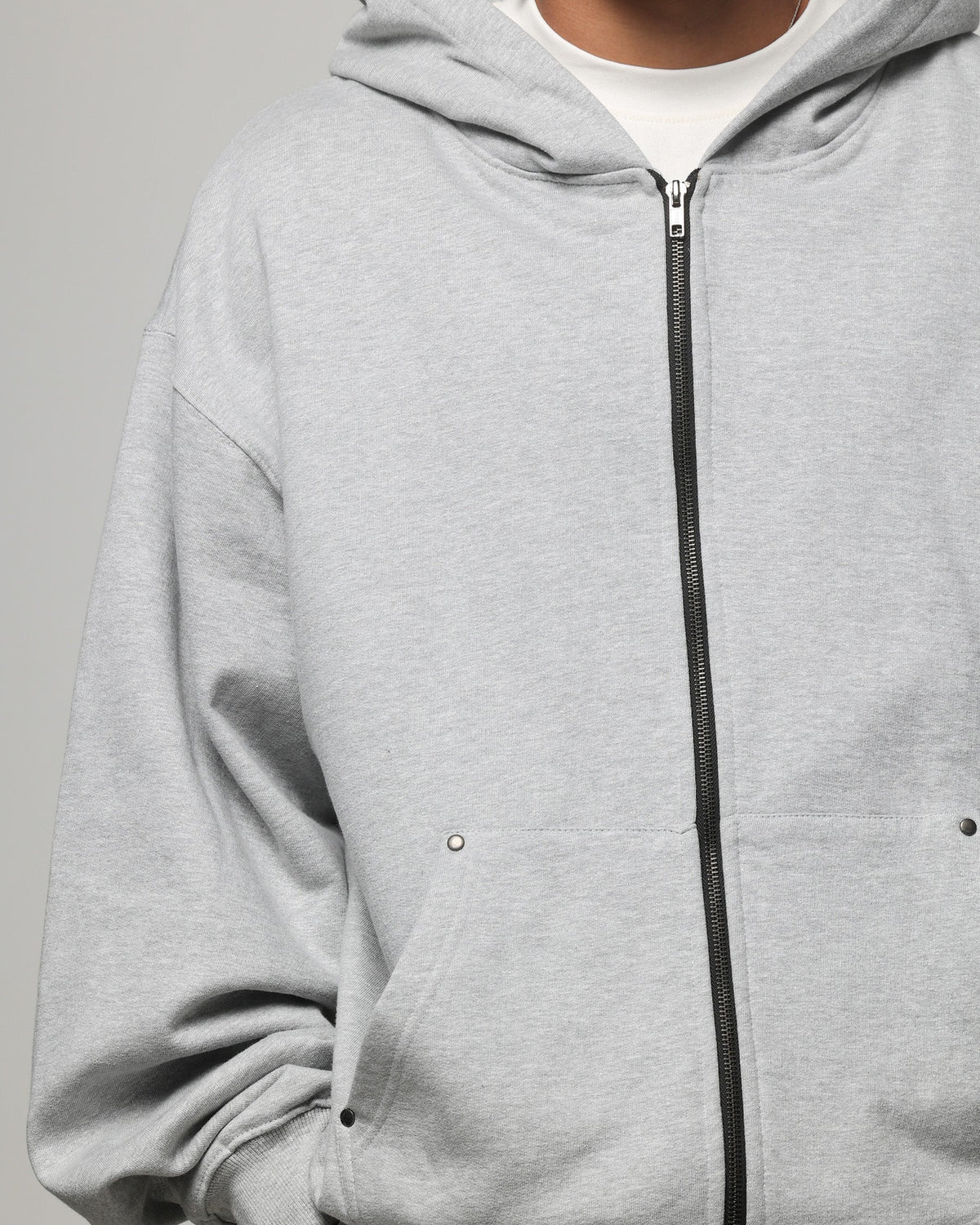 American Thrift Zip Hoodie Grey Heather