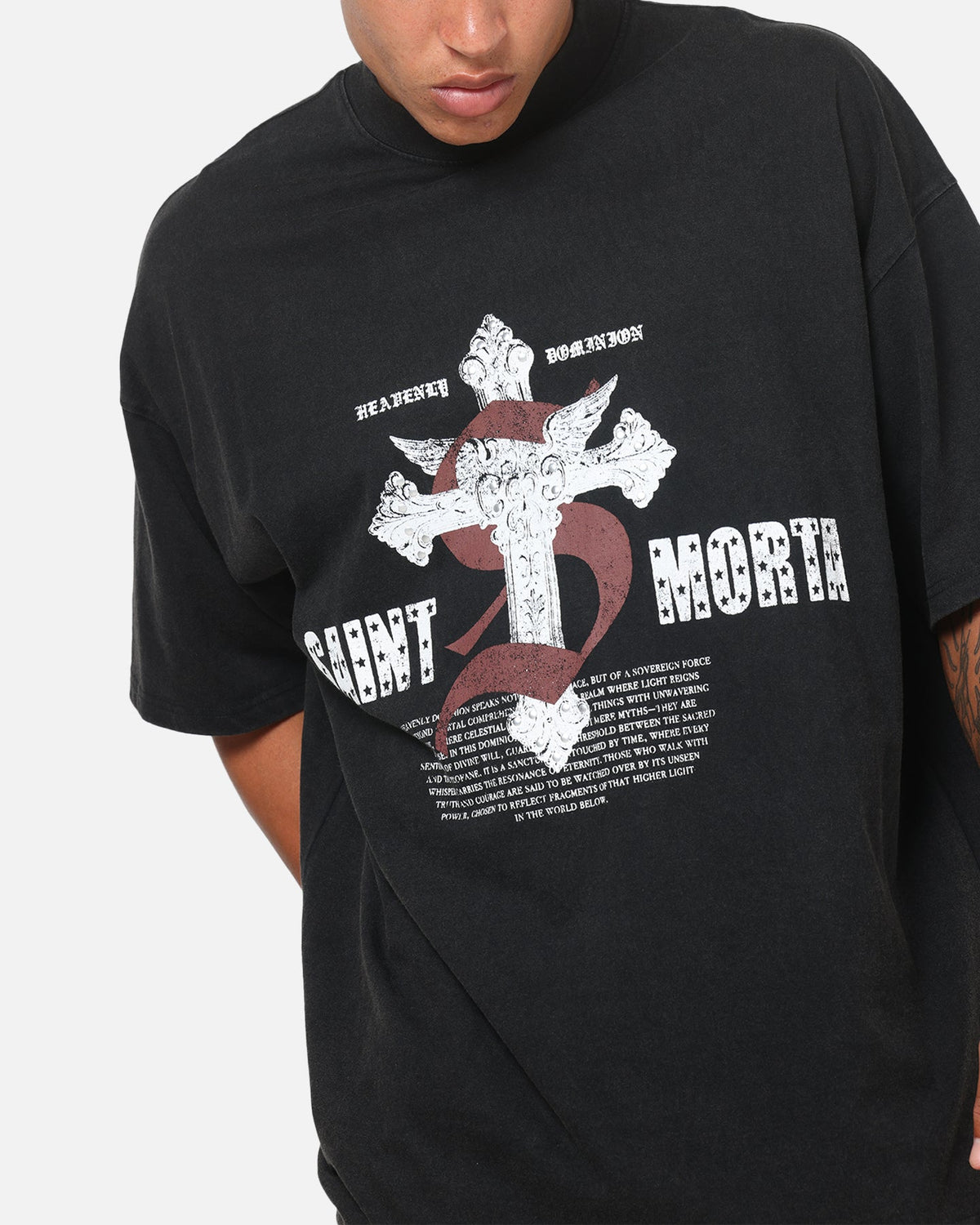Saint Morta Heavenly Dominion T-Shirt Black Wash